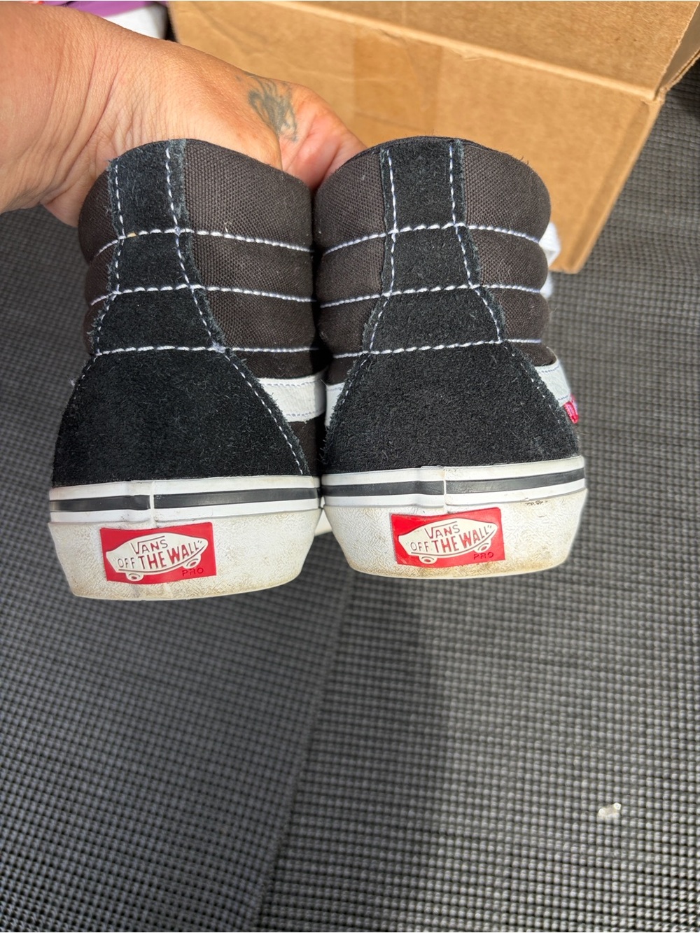 Vans Black and White Kids High-Top Sneakers - Picture 5 of 7